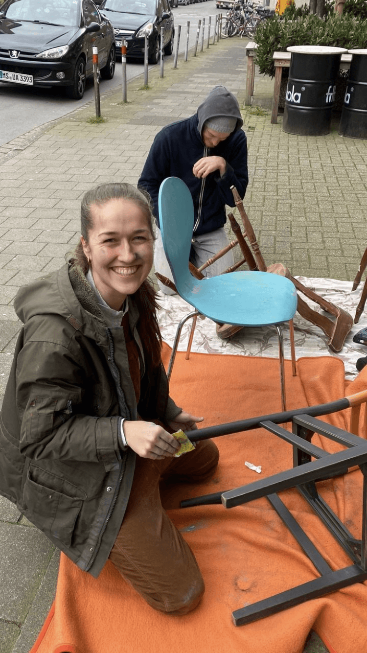 Ida Westrick bei der Arbeit