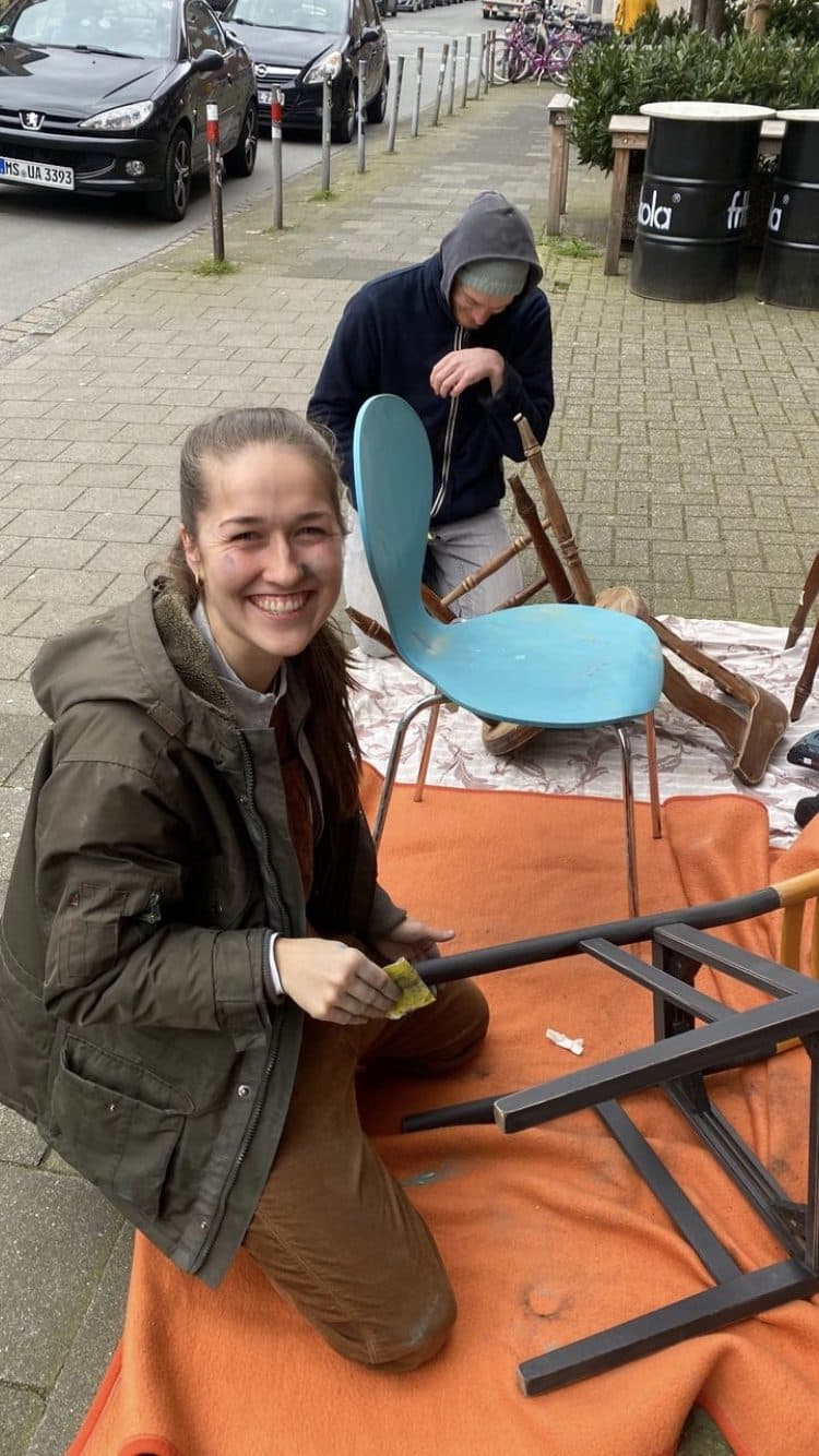 Ida Westrick bei der Arbeit